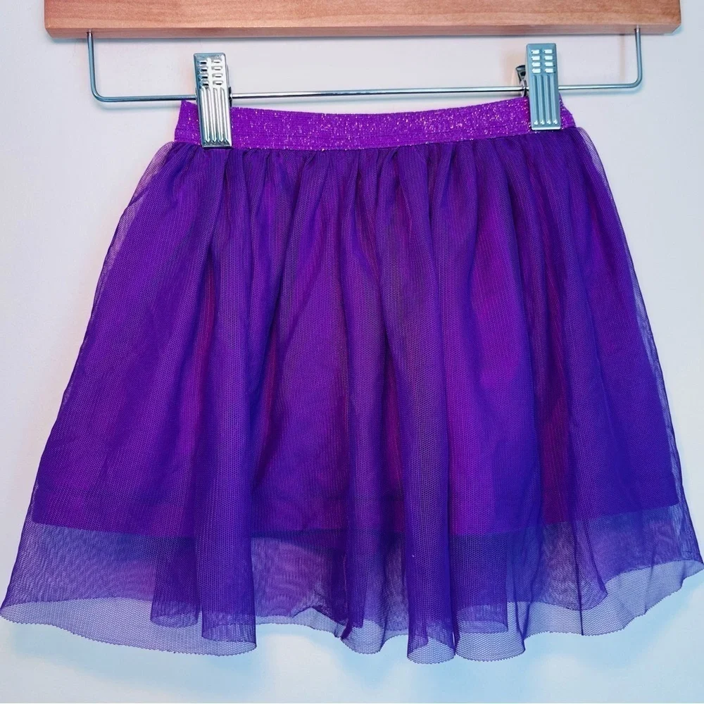 Vibrant Pink and Purple Mini Bubble tulle Skirt Set